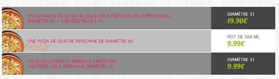 Tel pizza — carte page 7