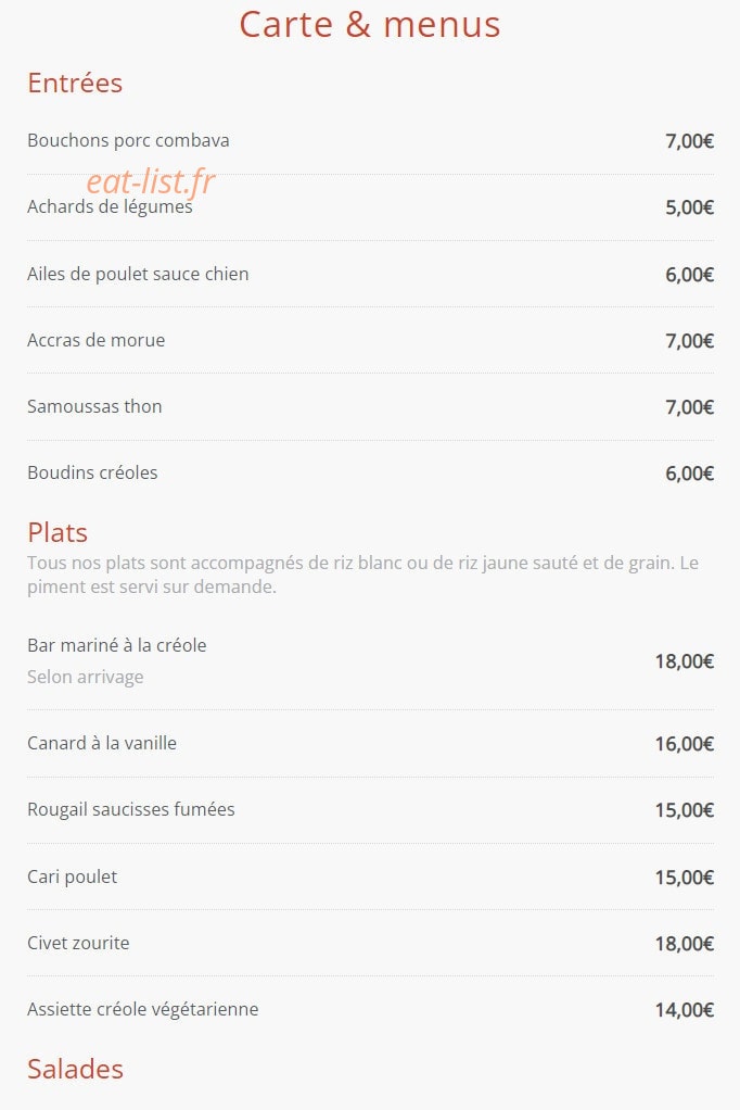 Touloulou — carte page 1