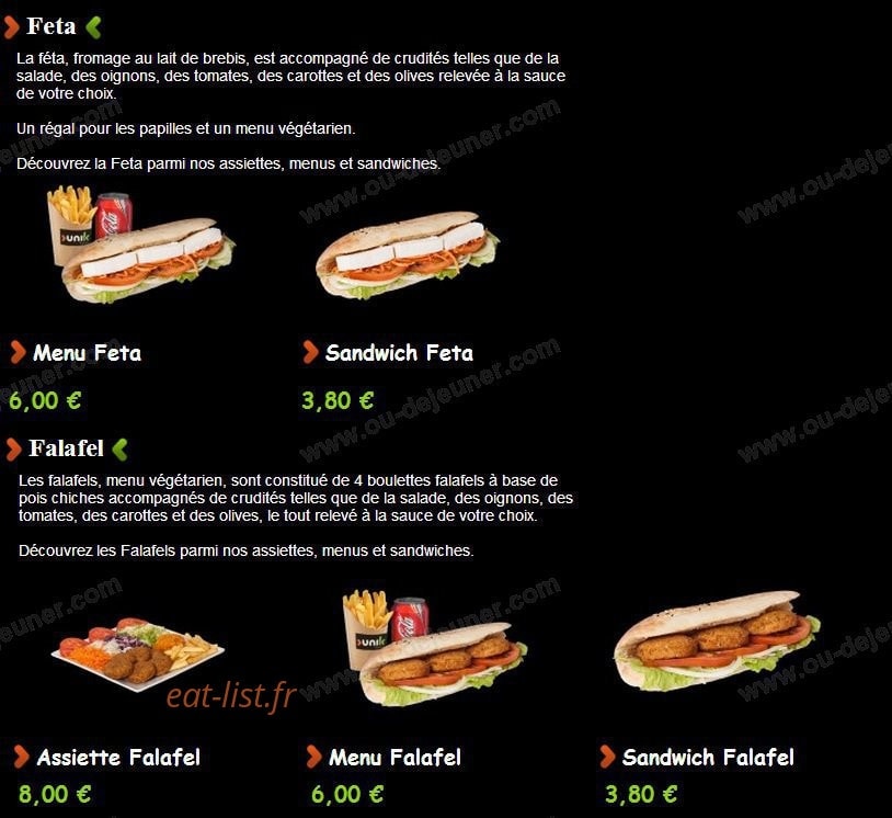 Unik kebab — carte page 14