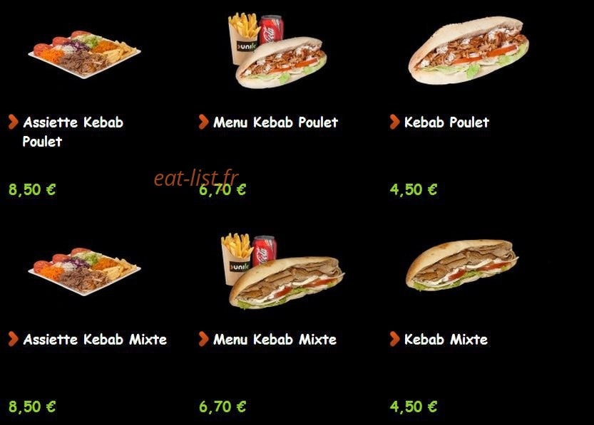 Unik kebab — carte page 2