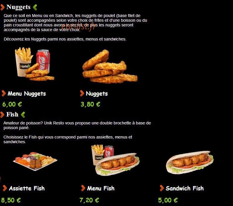 Unik kebab — carte page 12