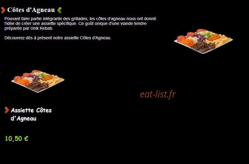 Unik kebab — carte page 5