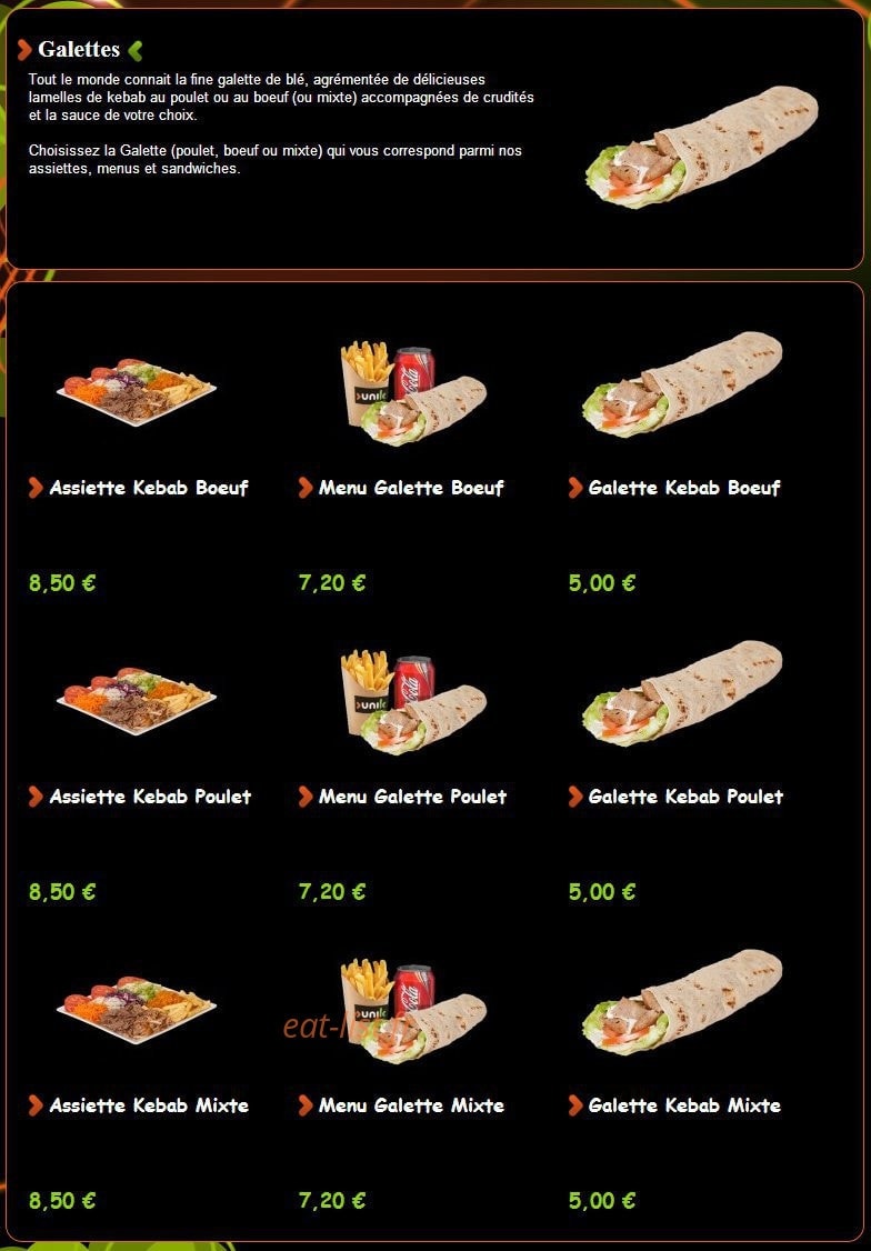 Unik kebab — carte page 2