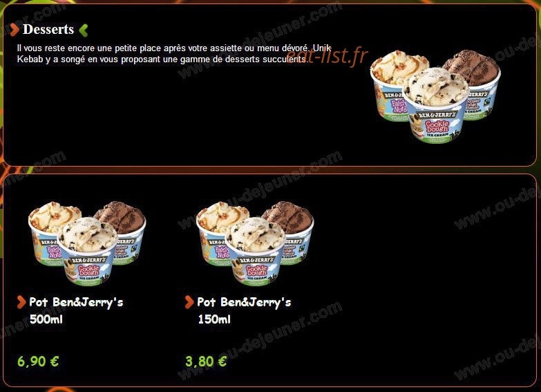 Unik kebab — carte page 15