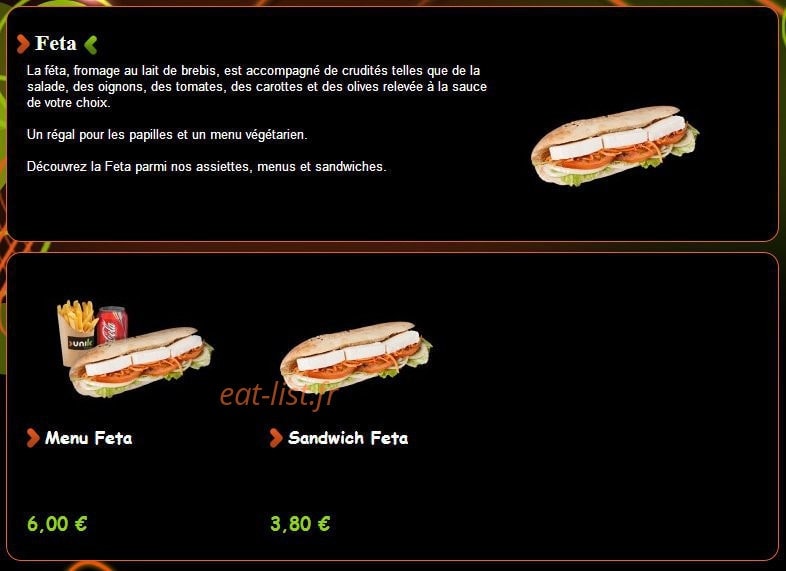 Unik kebab — carte page 12