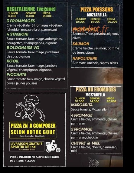 zn pizza — carte page 4