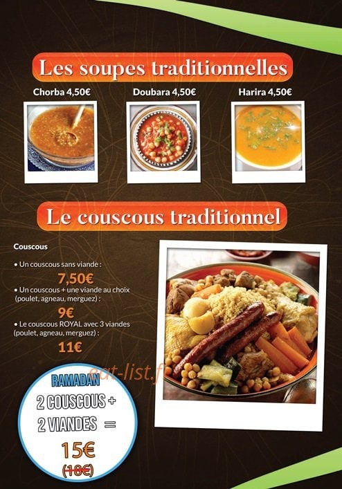 Alia Food — carte page 2
