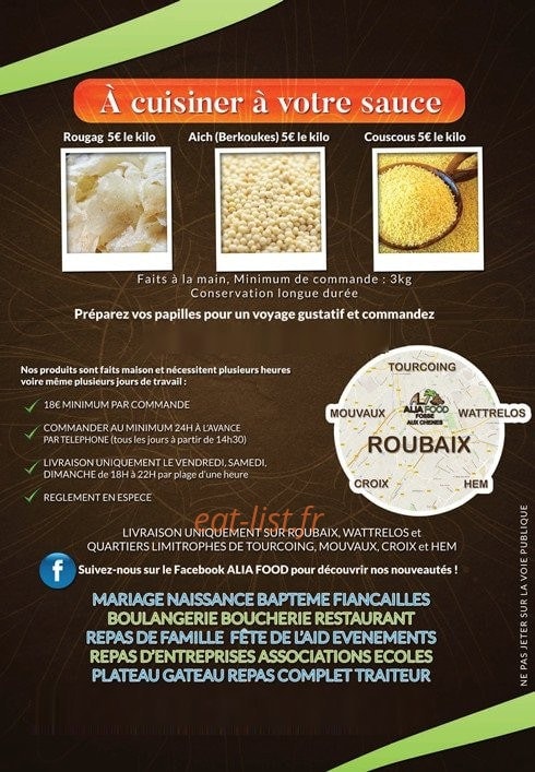 Alia Food — carte page 4