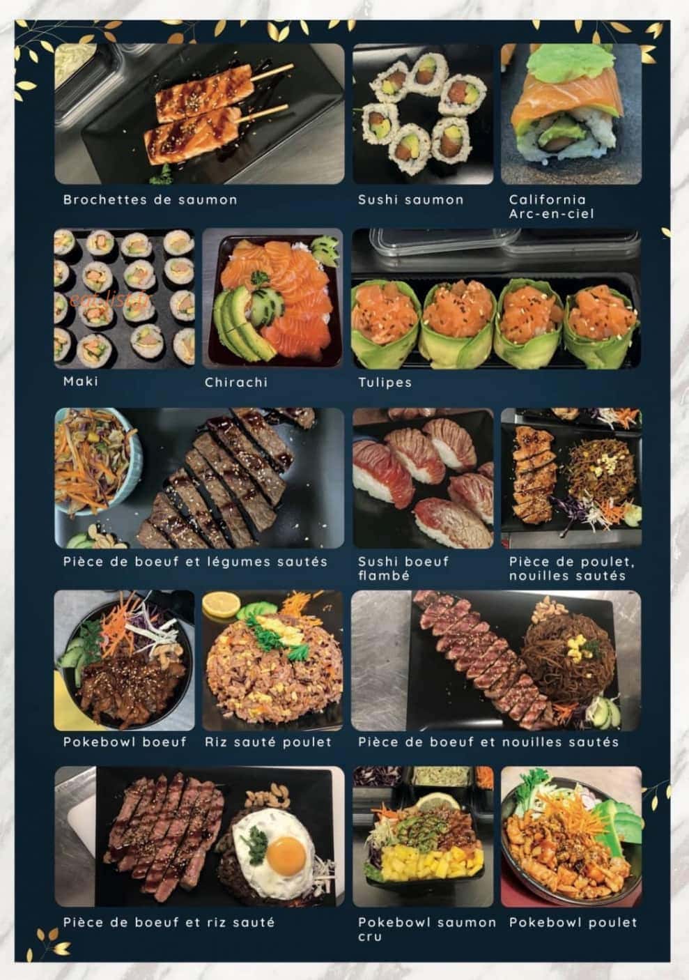 Au coin sushi — carte page 2