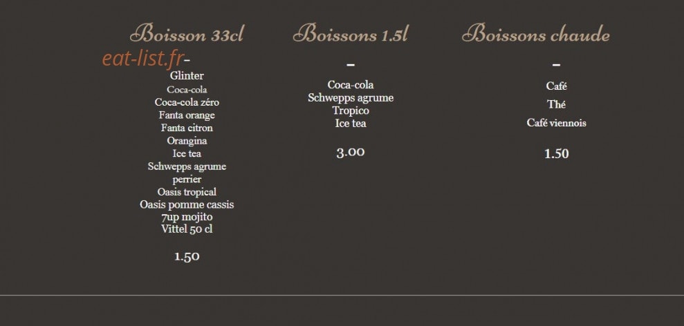 Brodway Pizza — carte page 6