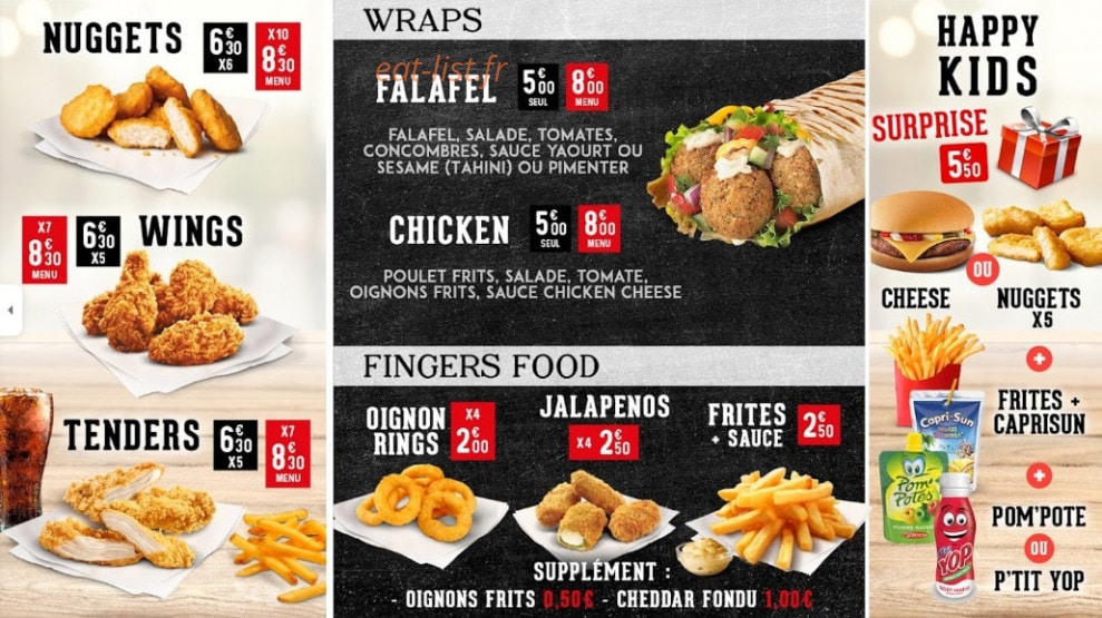 Burger Coffee’s — carte page 2