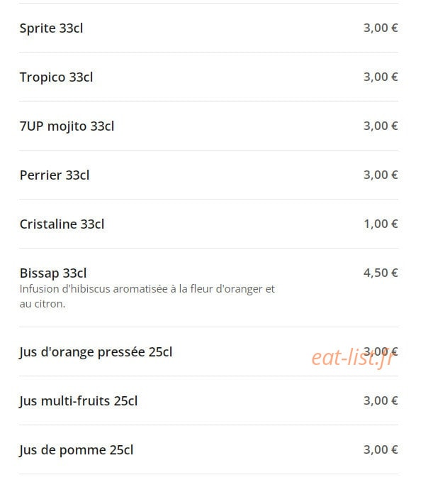 Chez Nene — carte page 3