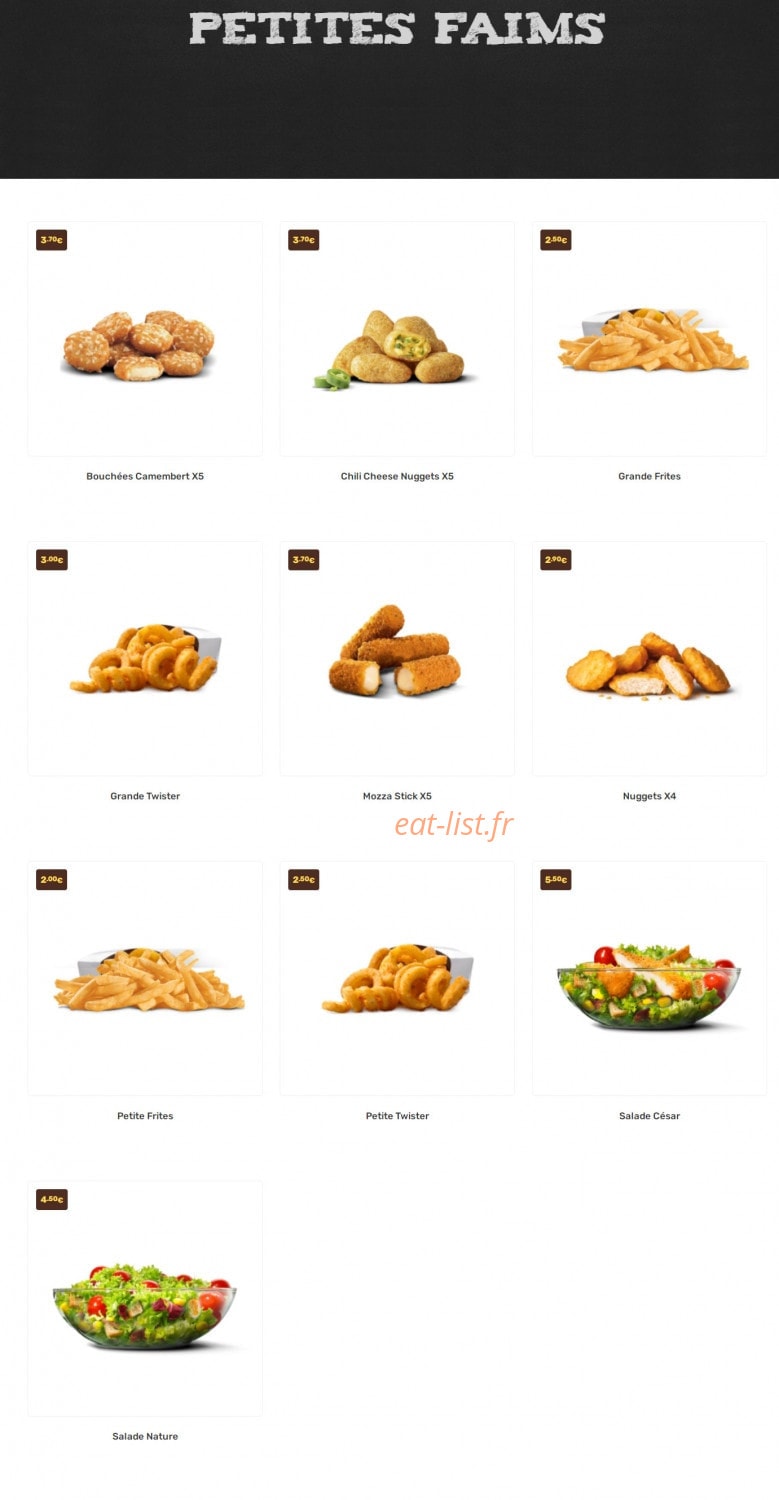 Chick'n Beef — carte page 7
