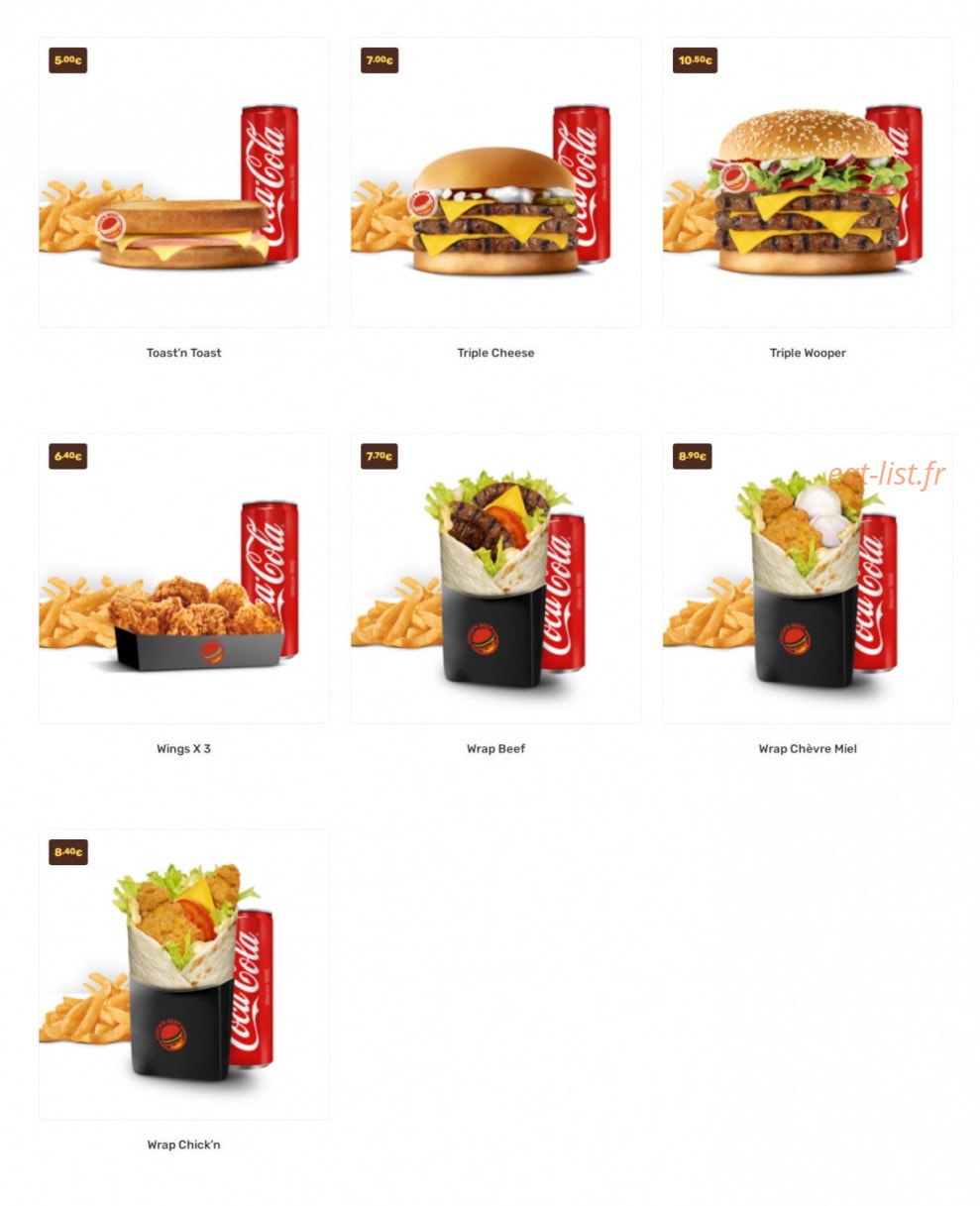Chick'n Beef — carte page 3
