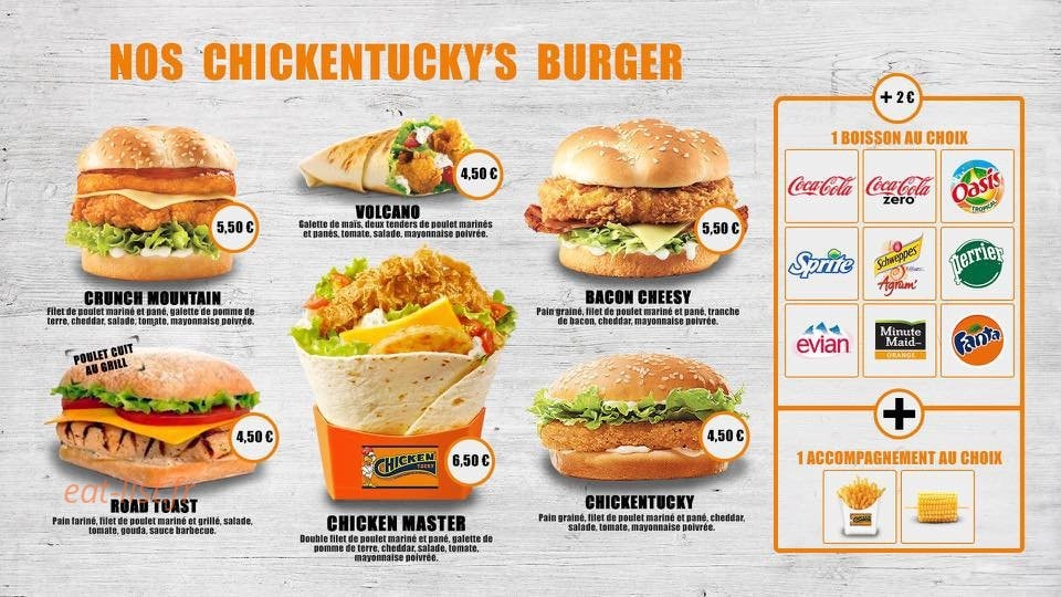 Chicken Tucky — carte page 2