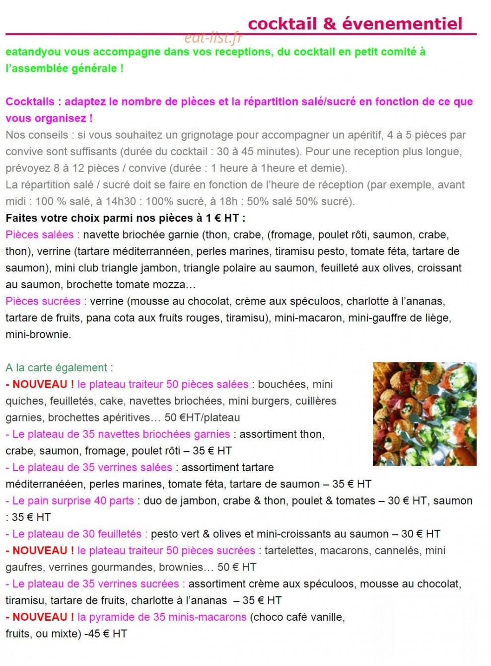 Eat and you — carte page 3