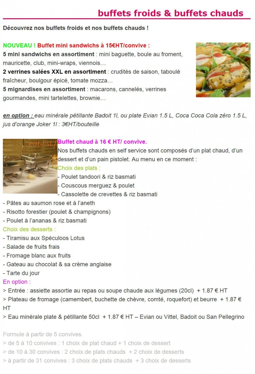 Eat and you — carte page 6