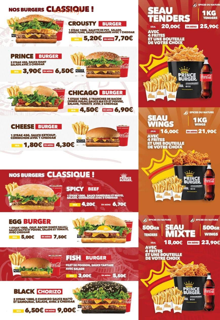First Burger — carte page 2