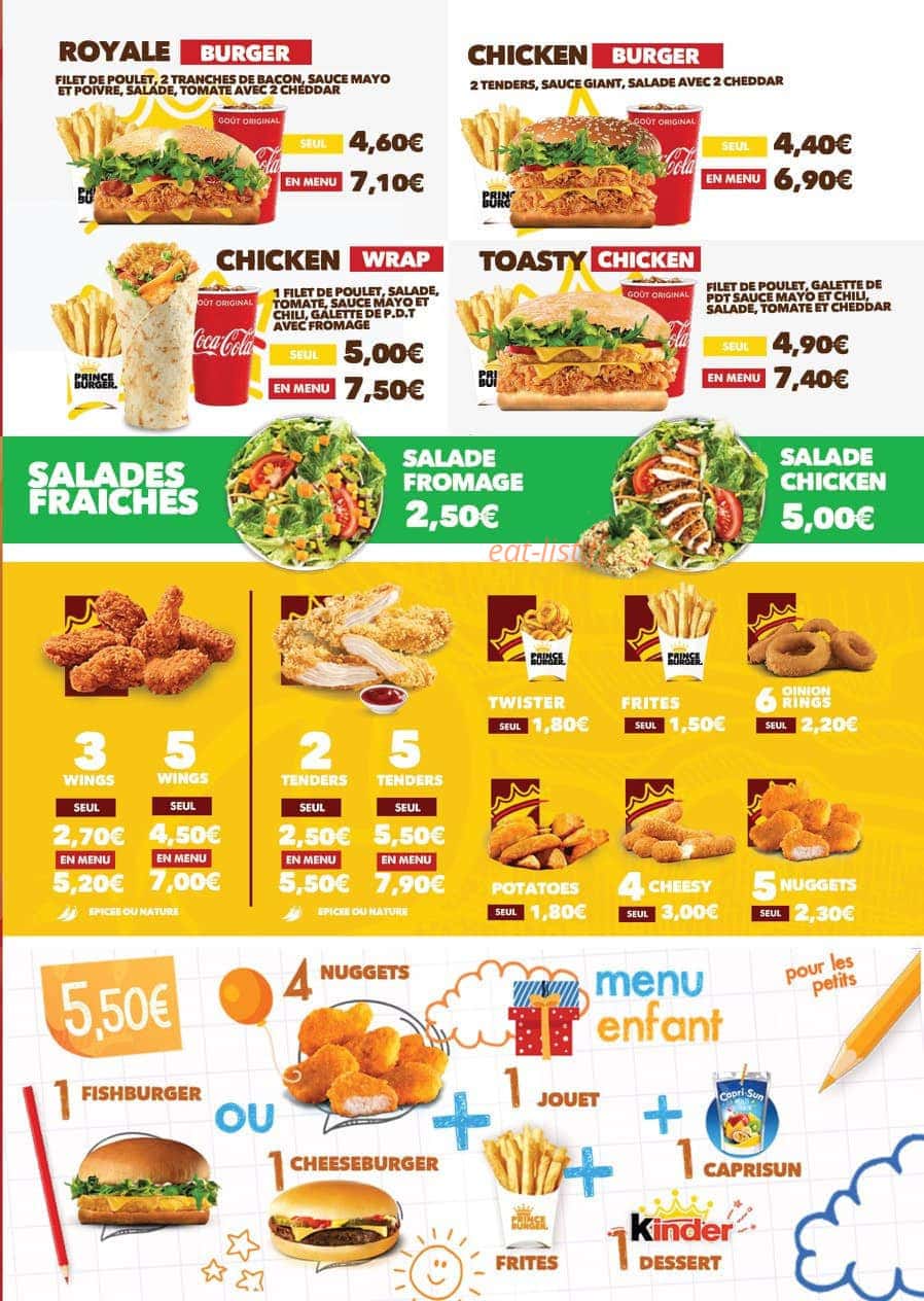 First Burger — carte page 3
