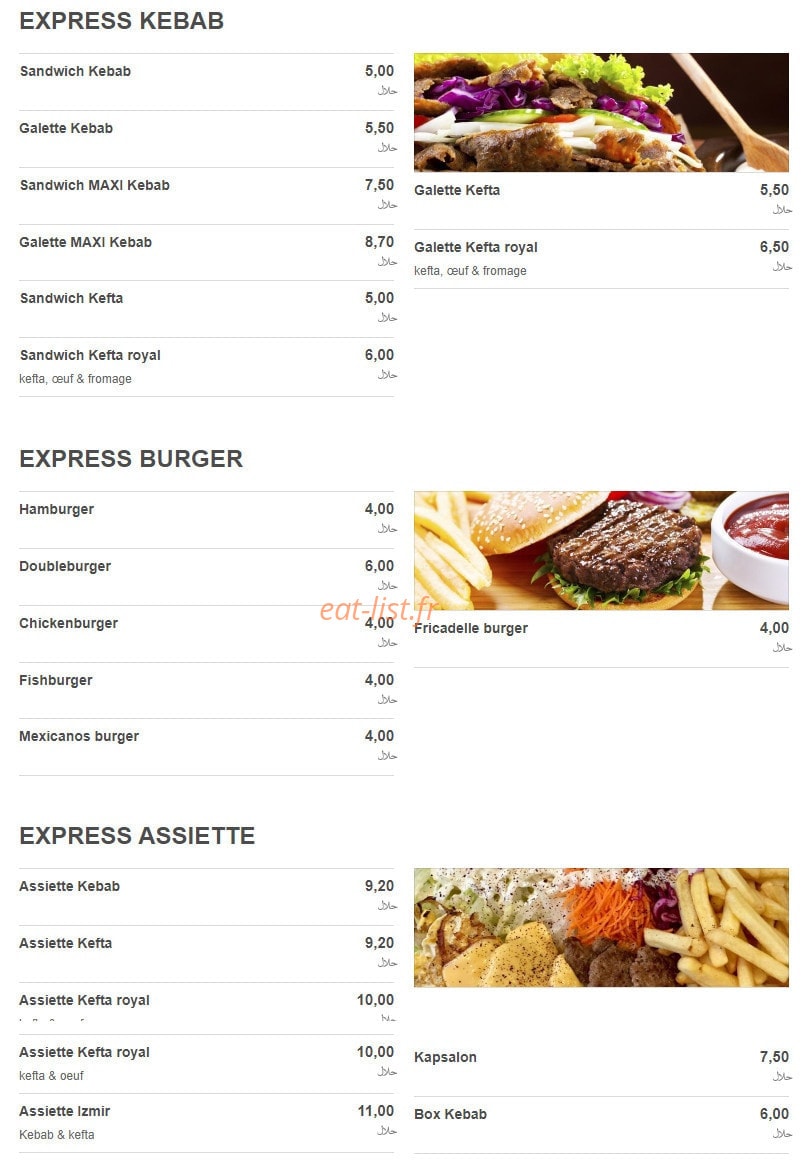 Izmir Express — carte page 1