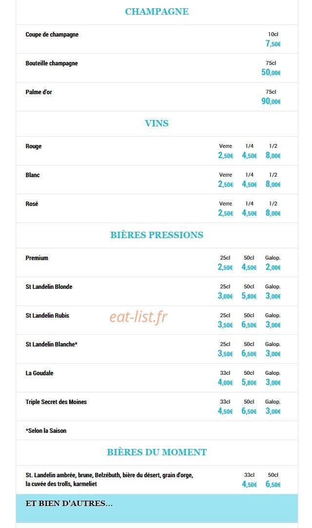 Jb's Pub — carte page 6
