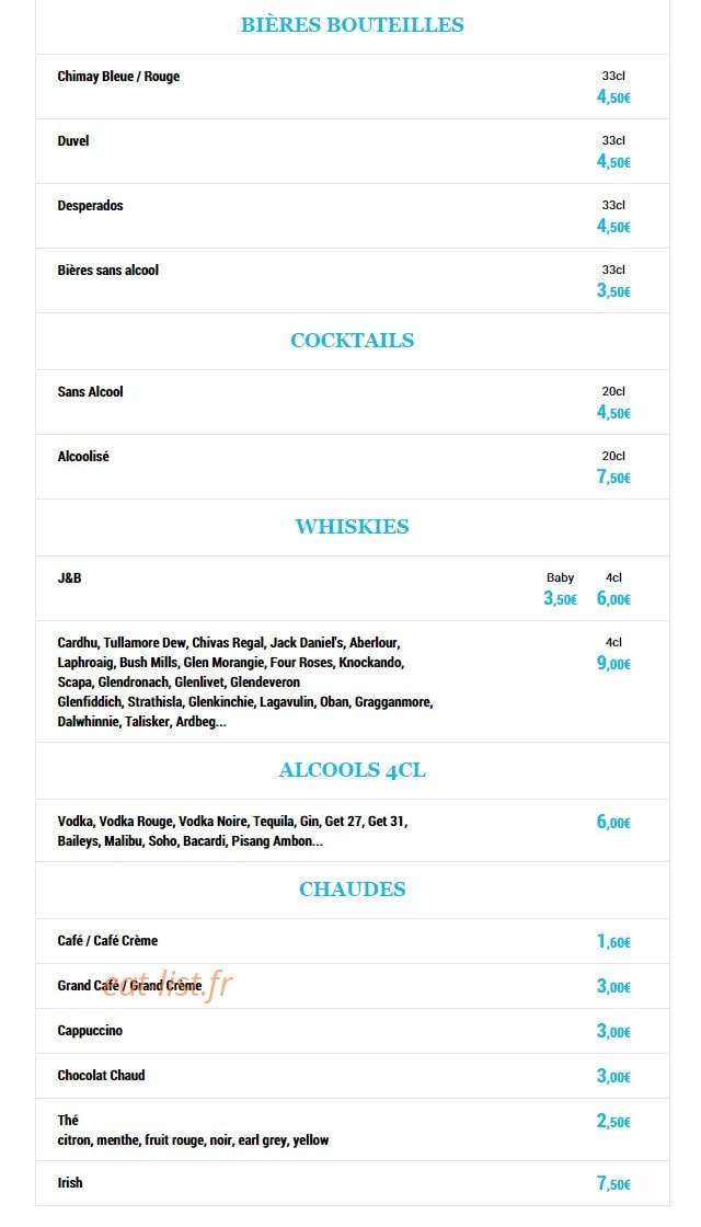 Jb's Pub — carte page 7