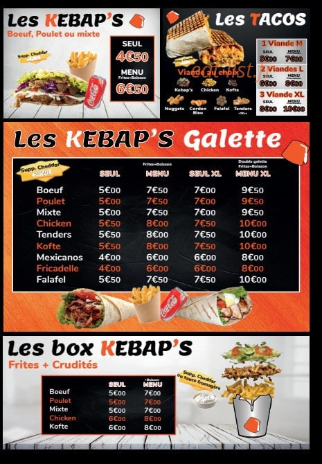 Kebap's — carte page 3
