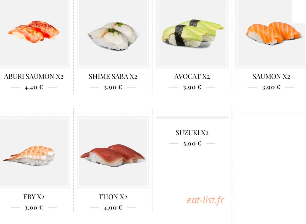 Koï Sushi — carte page 4