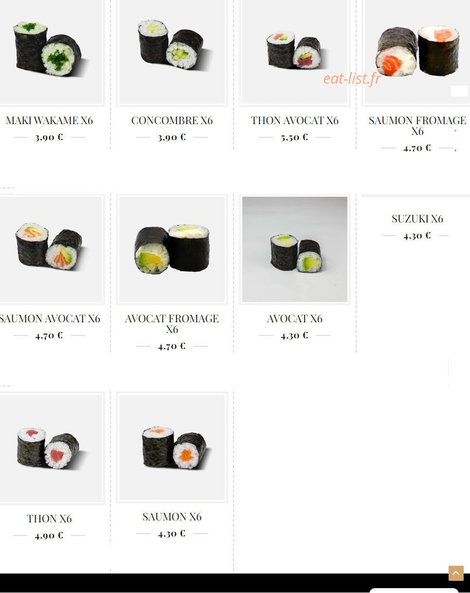 Koï Sushi — carte page 7