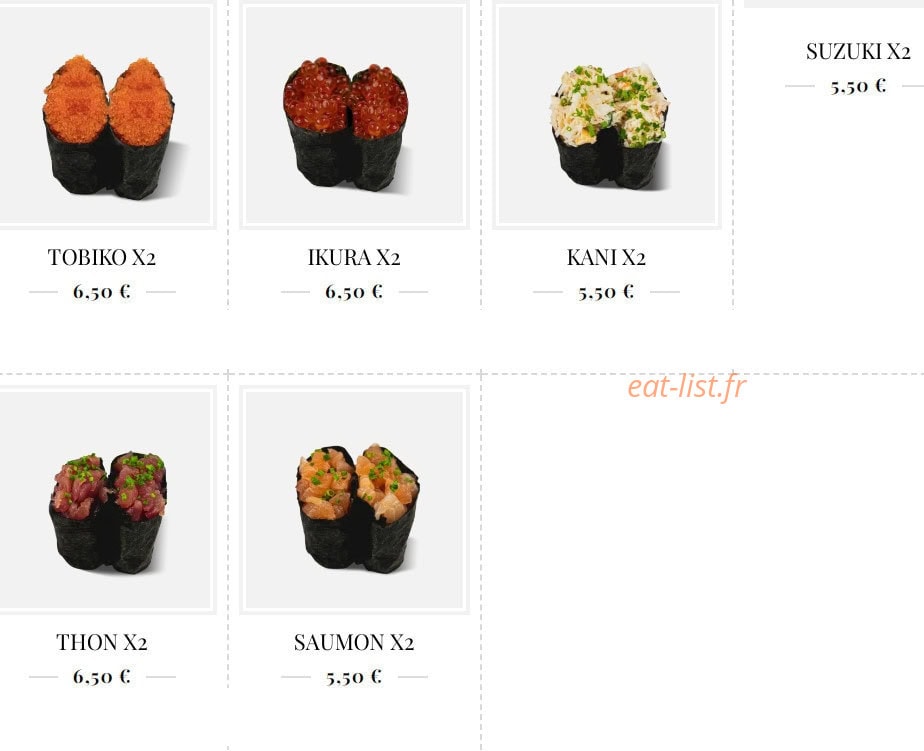 Koï Sushi — carte page 9