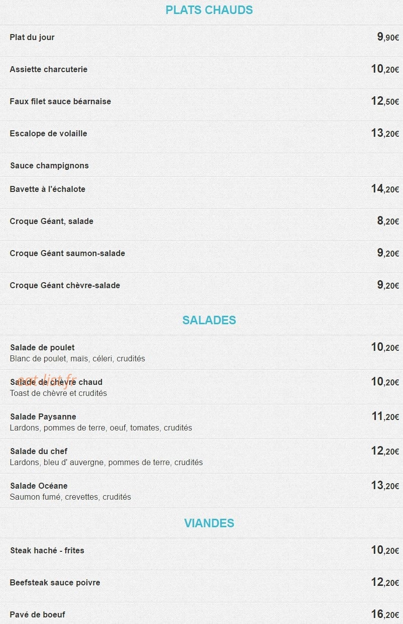 La Brasserie de L'usine — carte page 4
