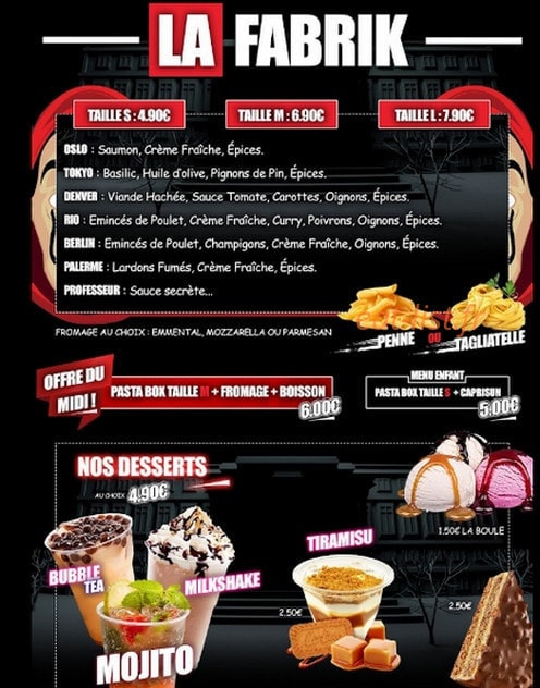 La Fabrik — carte page 1