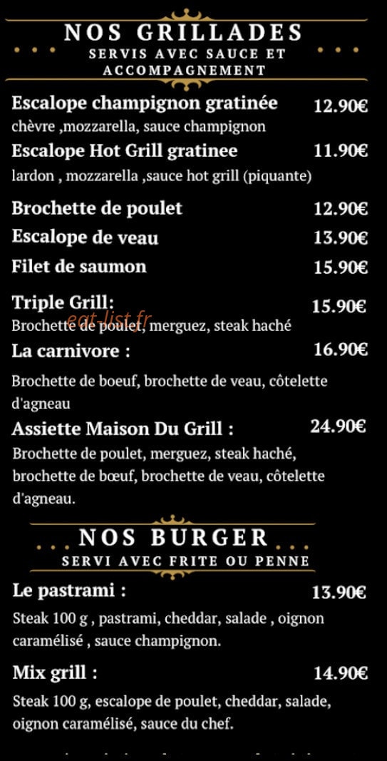 La Maison du Grill — carte page 2