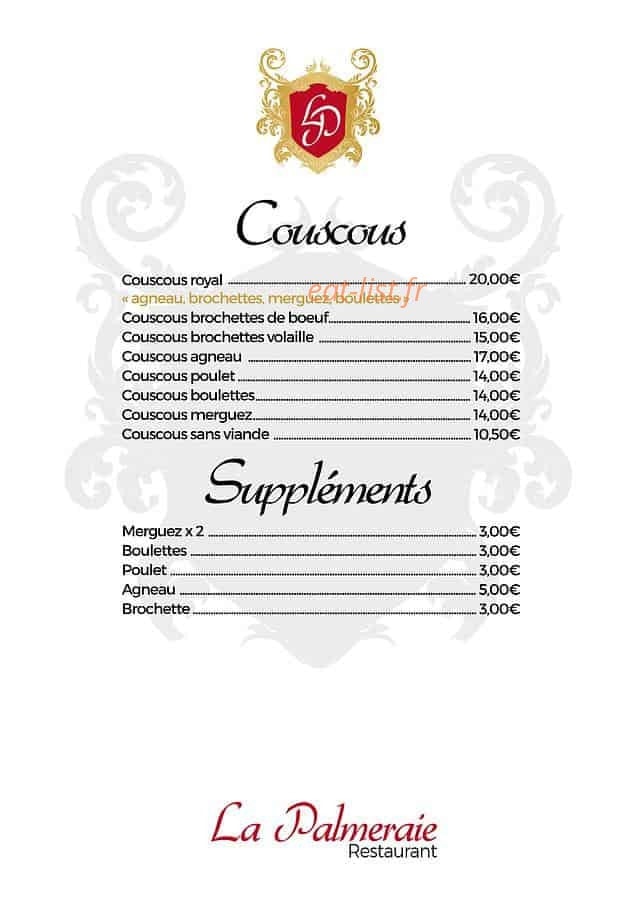 La Palmeraie — carte page 4