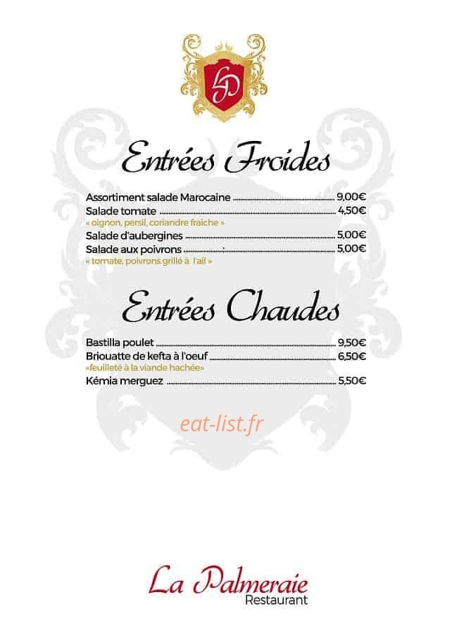 La Palmeraie — carte page 2