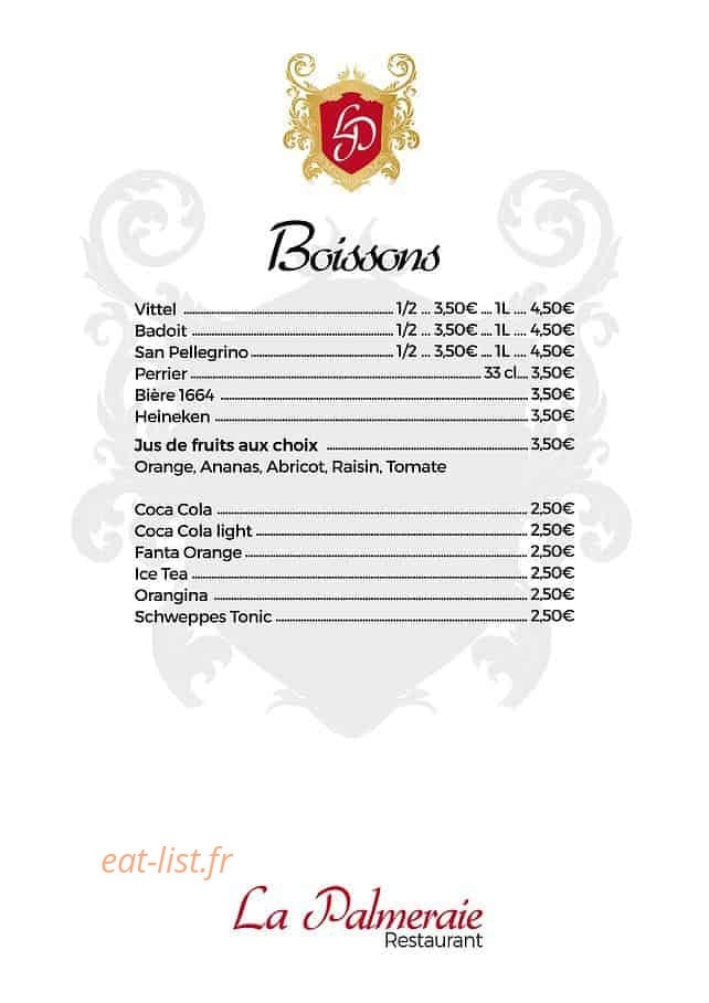La Palmeraie — carte page 9