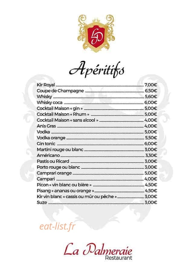 La Palmeraie — carte page 8