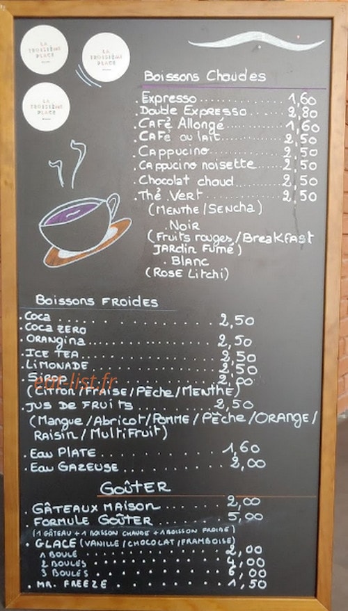 La Troisieme Place — carte page 1