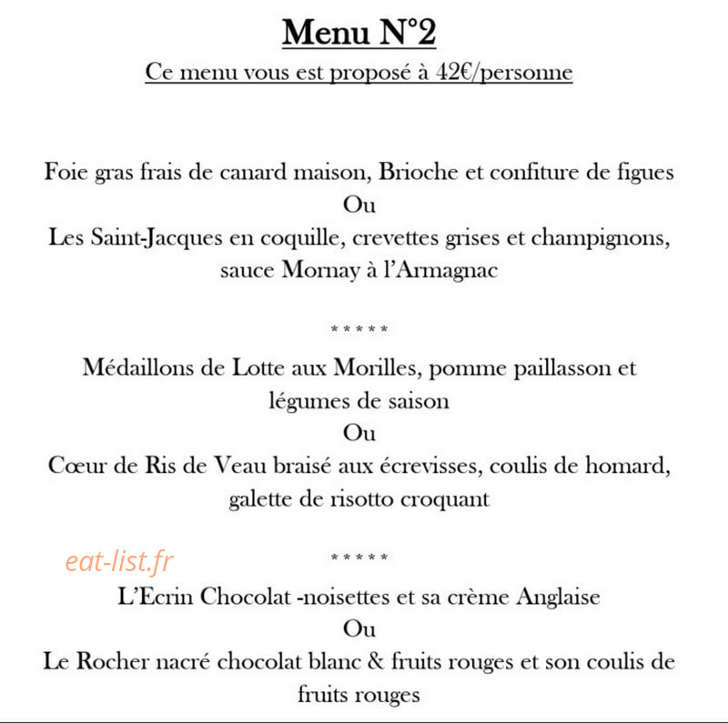 Le Bistrot de Beaumont — carte page 3