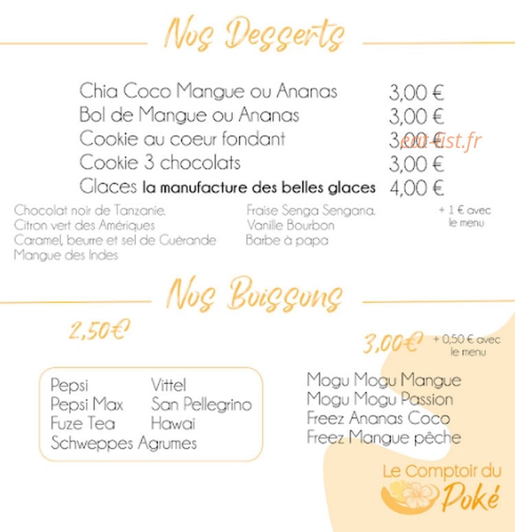 Le Comptoir du Poké — carte page 2