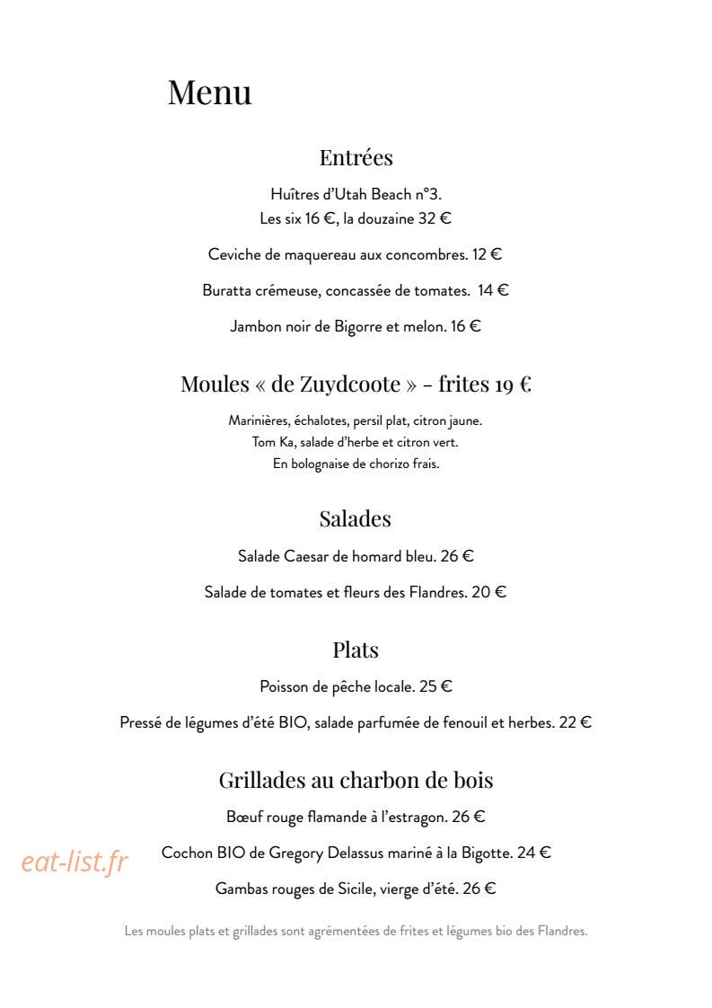 Le restaurant de La Piscine — carte page 2
