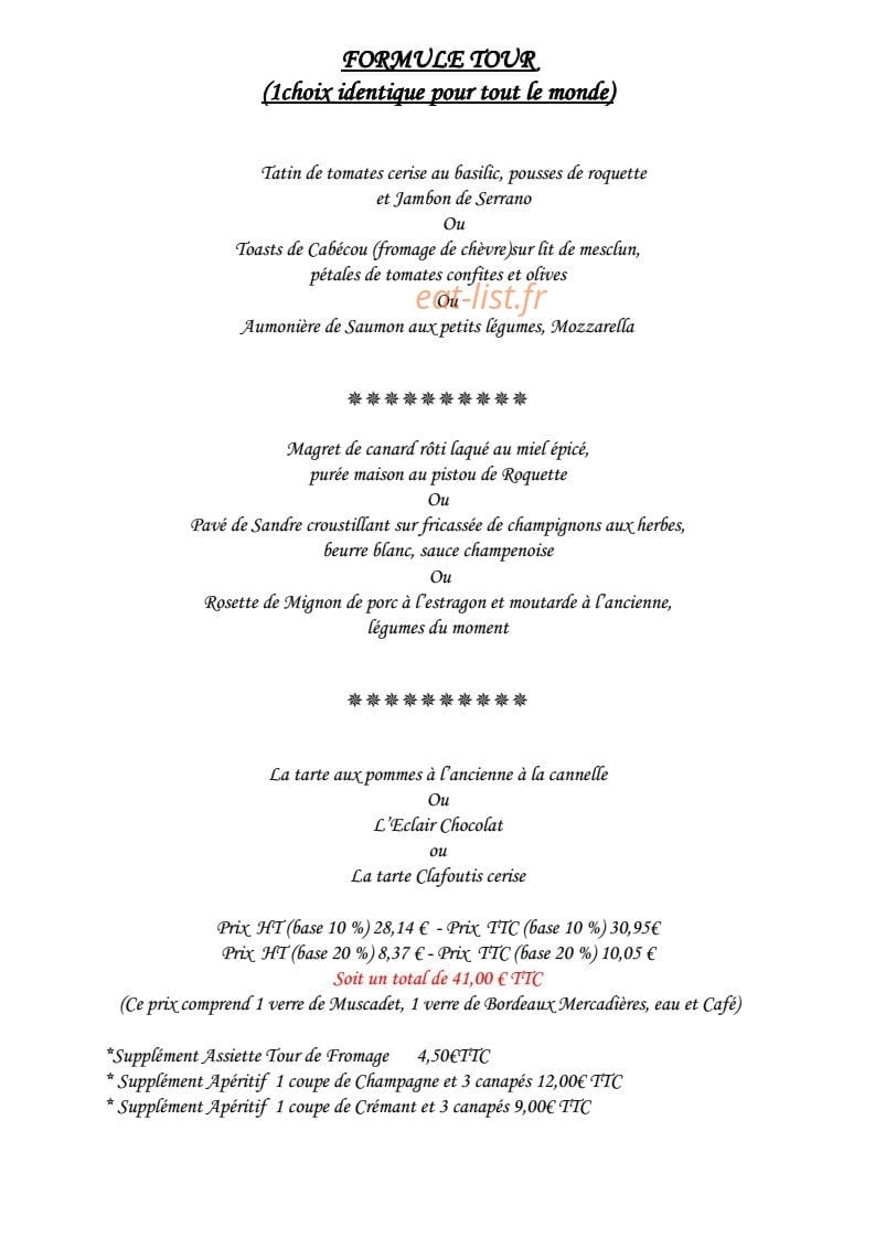 Le restaurant de La Piscine — carte page 7