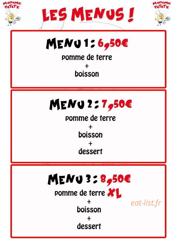 Madame patate — carte page 2