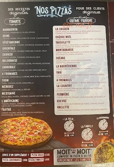 Pasta Pizza — carte page 1
