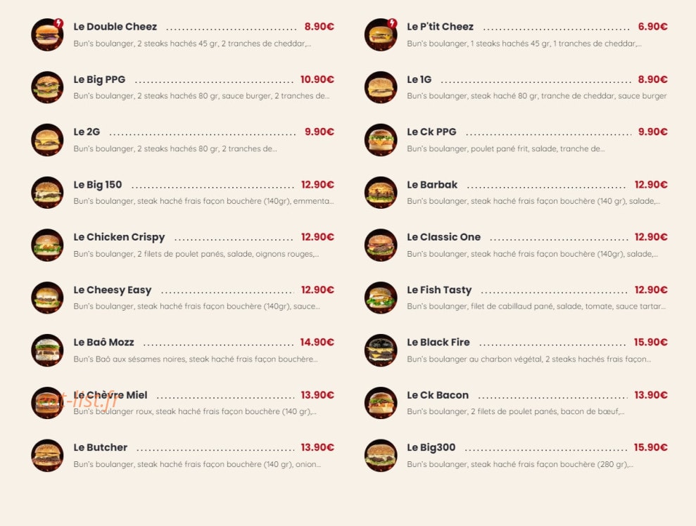 Pepper Grill — carte page 5