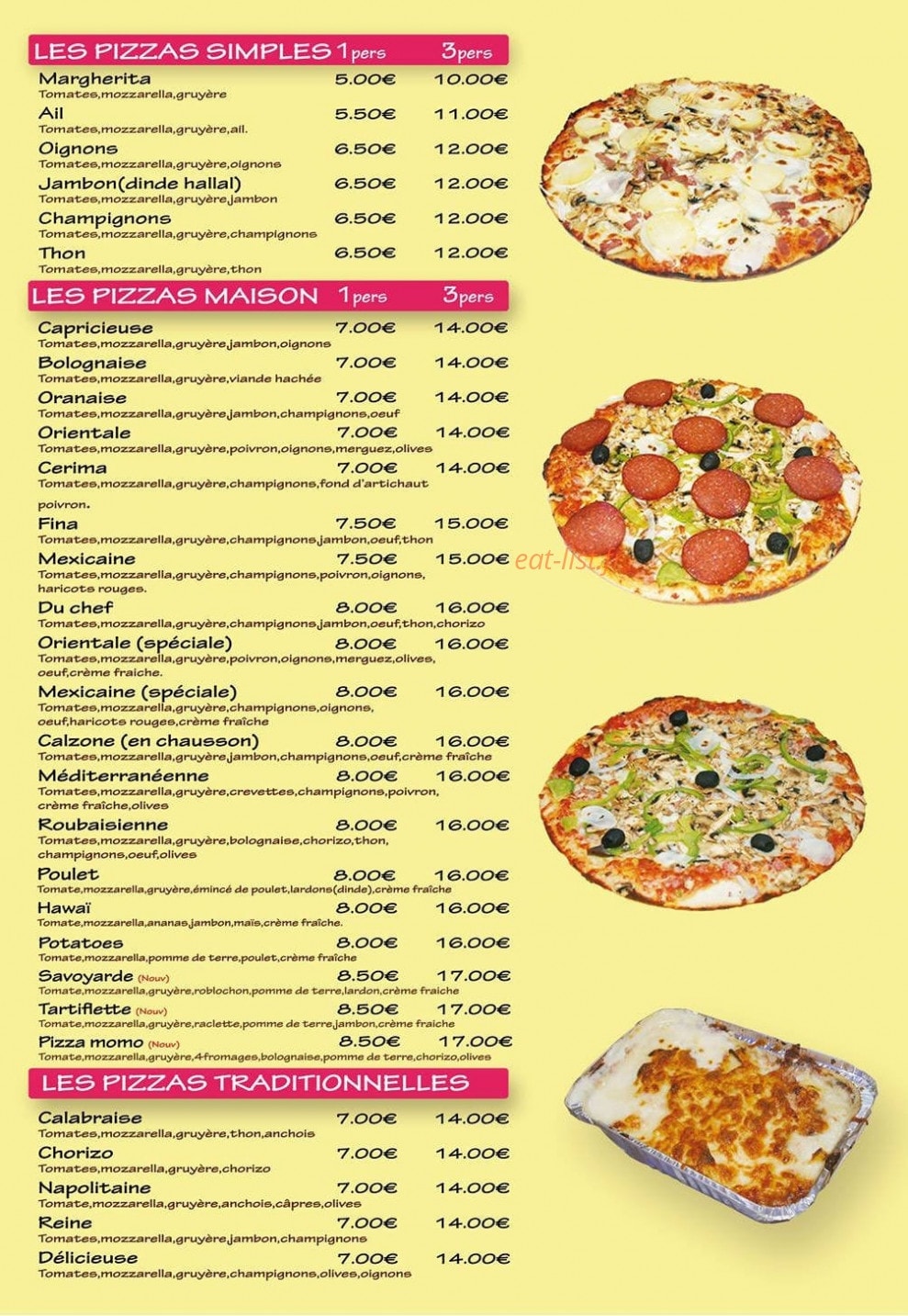 Pizza fina — carte page 3