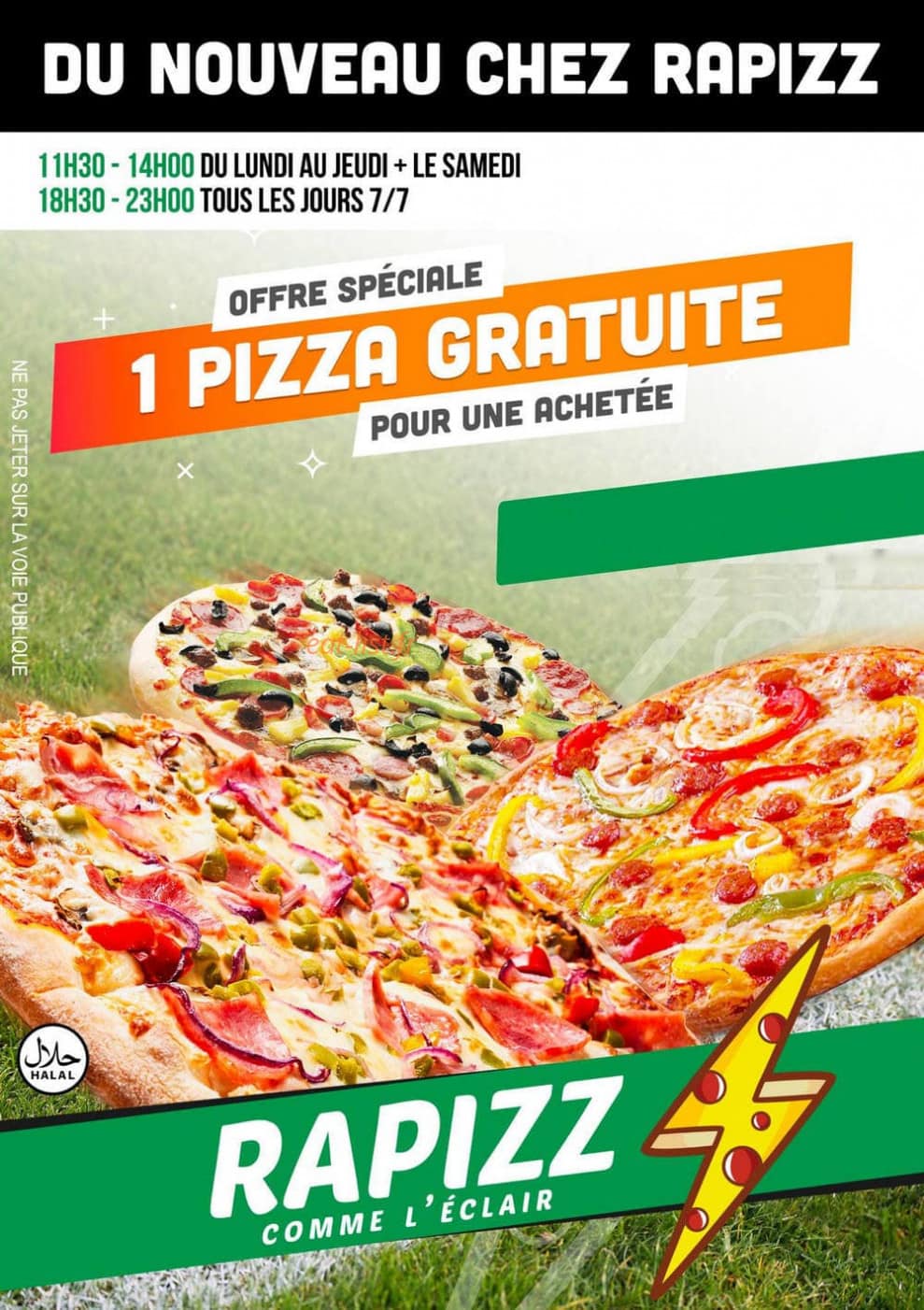 Rapizz Pizza — carte page 1