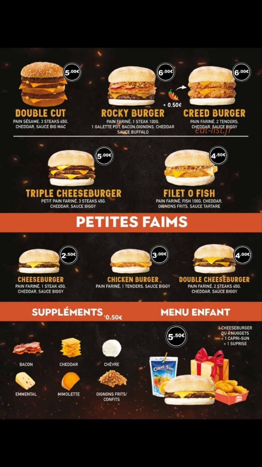 Ras Burger — carte page 3