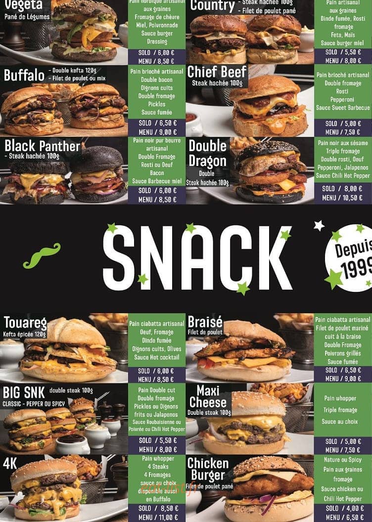 Snack Lannoy — carte page 2