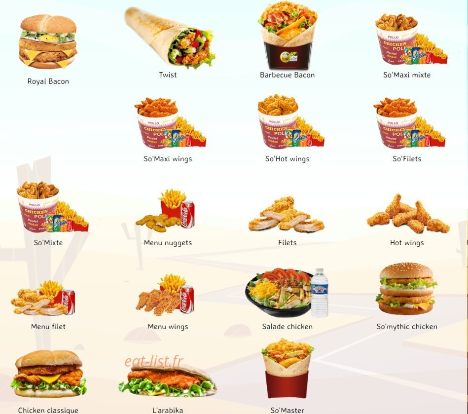 So' Drive Burger — carte page 2